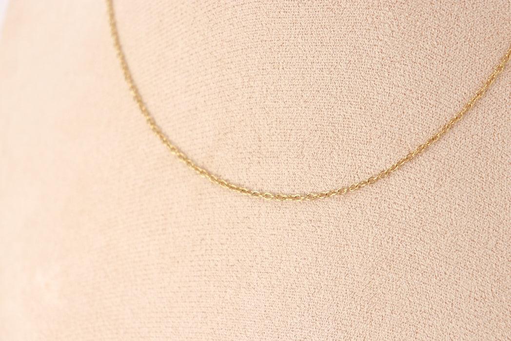 Chaîne forçat acier inoxydable doré et plaqué Or 18k