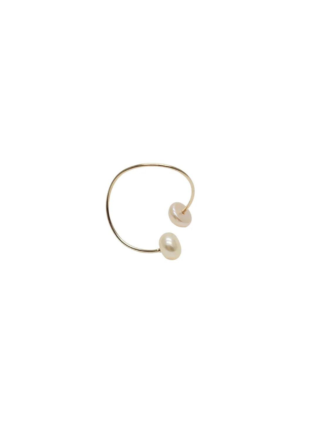 Bague double December en perles