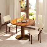 Lot de 2 chaises salle à manger chaises de cuisine avec dossier pieds en bois tissu effet lin 49 x 56 x 85 cm beige
