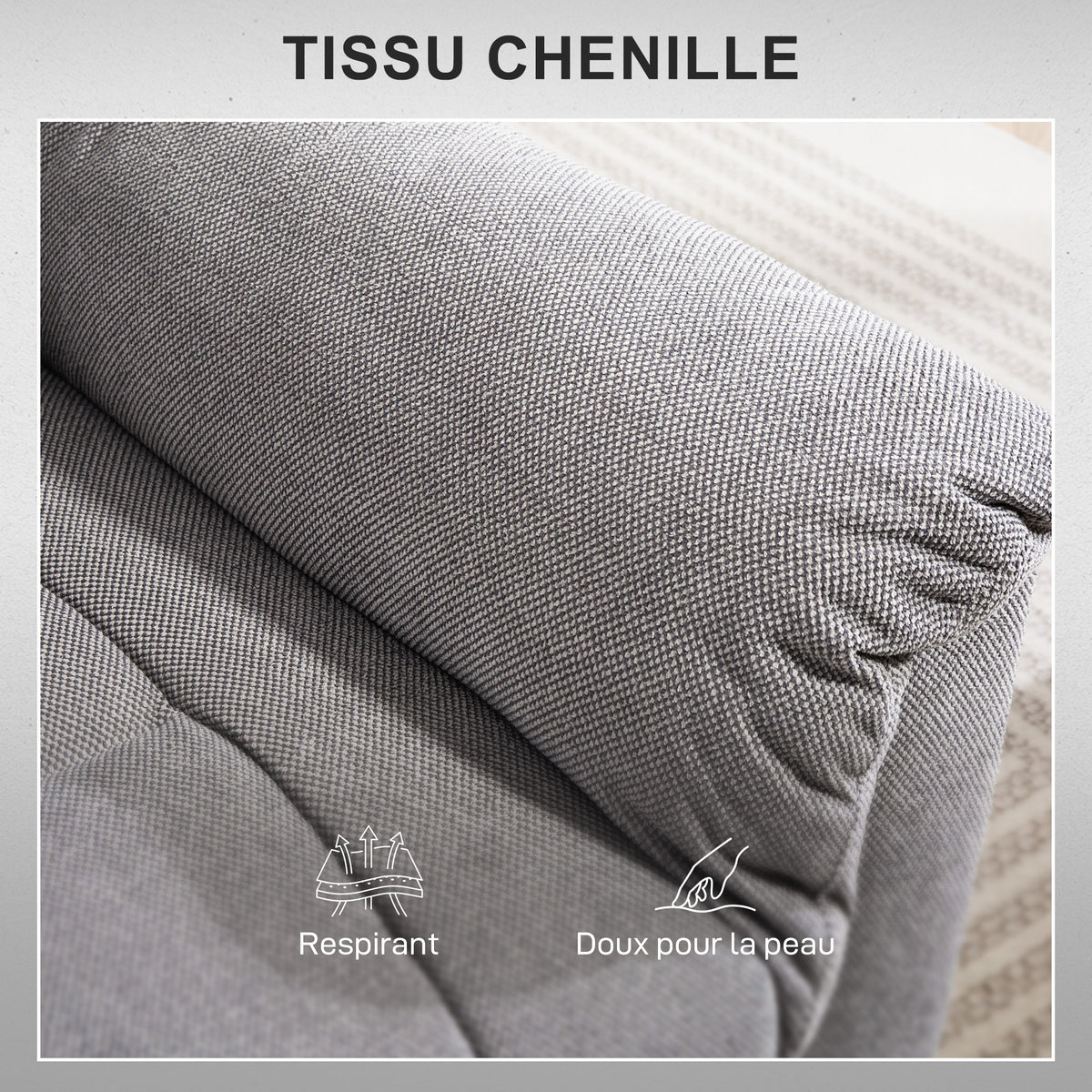Fauteuil releveur électrique avec fonction massage et chauffage, fauteuil relax électrique dossier inclinable gris foncé