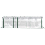 Mini Serre de Jardin Serre à tomates 3L x 1l x 0,8H m Acier PVC 140 g/m² Anti-UV 3 fenêtres Vert et Transparent