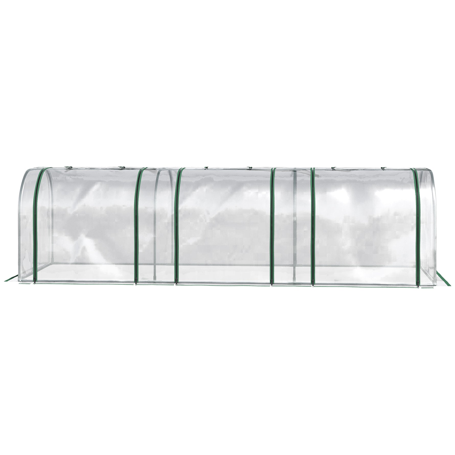 Mini Serre de Jardin Serre à tomates 3L x 1l x 0,8H m Acier PVC 140 g/m² Anti-UV 3 fenêtres Vert et Transparent