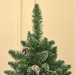 Sapin de Noël Artificiel Aspect enneigé 180H cm 50 Pommes de pin 718 Branches épines Imitation Nordmann Grand réalisme