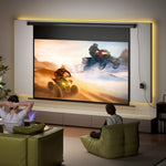 Écran vidéoprojecteur 100 Pouces, 16:9 4K HD montage mural ou plafond, panneau de commande et télécommande