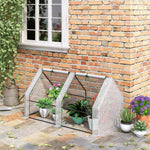 Mini Serre de Jardin mini serre tunnel 180L x 90l x 90H cm toit pointu Acier PE 140 g/m² Anti-UV fenêtres avec