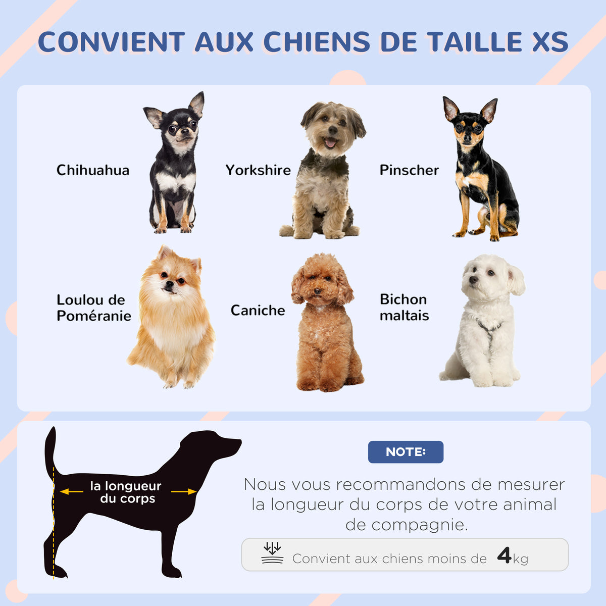 Lot de 2 niches pour chien extérieure en plastique maison pour chiens avec bouches d'aération bleu et blanc