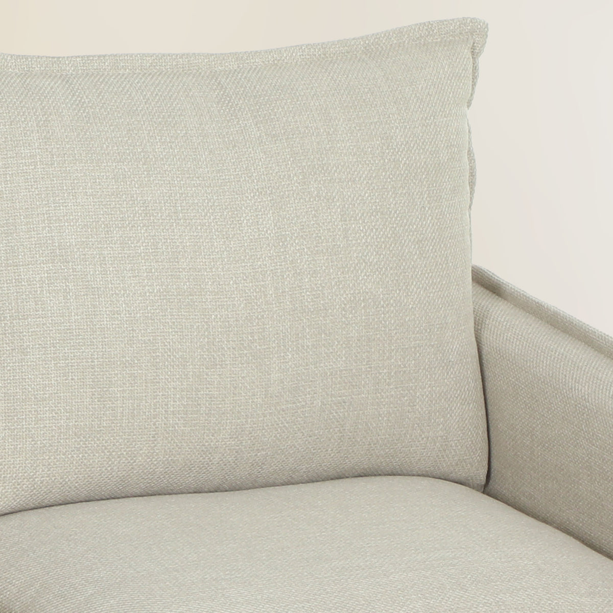 Canapé 3 places avec pouf de rangement, canapé d'angle modulable 212 cm, coussins à ressorts, tissu en lin, crème