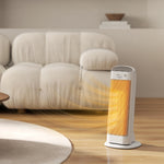 Chauffage d'appoint en céramique 2000 W, radiateur électrique soufflant 4 modes, thermostat réglable, 20x20x49cm, blanc