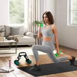 Lot d'haltères hexagonaux, haltères musculation, 2 x 1 kg, 2 x 3 kg, 2 x 5 kg, avec support convertible d'haltères