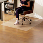 Tapis de chaise de bureau rectangulaire, antidérapants en plastique transparent 120x120cm