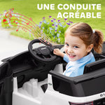 Voiture électrique pour enfants Land Rover Discovery Sport, 12V avec télécommande, lumières LED, pour 3-6 ans, blanc