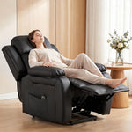 Fauteuil releveur électrique fauteuil relax électrique avec repose-pied télécommande et 2 pochettes 76x90x105cm noir