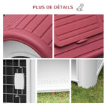 Niche pour chien extérieur et intérieur double porte en métal et multi-ventilation 59 x 75 x 66 cm rouge