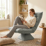 Fauteuil de sol paresseux fauteuil relax fauteuil salon design capitonné inclinaison dossier réglable pivotant 360°