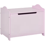 Coffres à Jouets pour Enfants Boîte à Jouets Malle de Rangement Dim. 60L x 40l x 48H cm Vérin Pneumatique MDF Rose