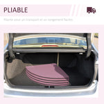 Tapis de Pole Dance Pliable - Tapis de Protection Ø 150 cm Épaisseur 5 cm - Revêtement Plastique Rose