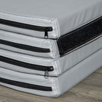 Alfombra plegable de pole dance - pole dance mat - alfombrilla de protección Ø 150 cm grosor 5 cm - revestimiento de plástico gris