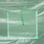 Serre de Jardin Tunnel Surface Sol 6 m² 3L x 2l x 2,10H m châssis Tubulaire renforcé Porte zippée 4 fenêtres enroulables cadre en métal Vert