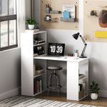 Bureau informatique, bureau avec rangement, 6 compartments ouverts, table d'ordinateur pour chambre, studio, 120