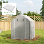 Telo di ricambio per serra da giardino 140 x 143 x 190 cm con finestra e porta con cerniera anti-UV