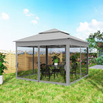 Tonnelle Barnum de Jardin Pop-up Pliant Acier Polyester imperméabilisé Anti UV moustiquaires + Sac de Transport