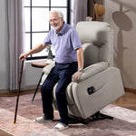 Fauteuil releveur électrique, fauteuil relax électrique avec fonction massage et chauffage, 89 x 94,5 x 103 cm, gris