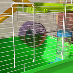 Grande cage pour hamsters cage pour rongeur 5 niveaux avec tunnels abreuvoir roue maisonnette échelles