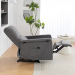 Sillón de masaje reclinable, sillón de relax, respaldo ajustable, asiento amplio, reposapiés, 69x84x99cm, gris