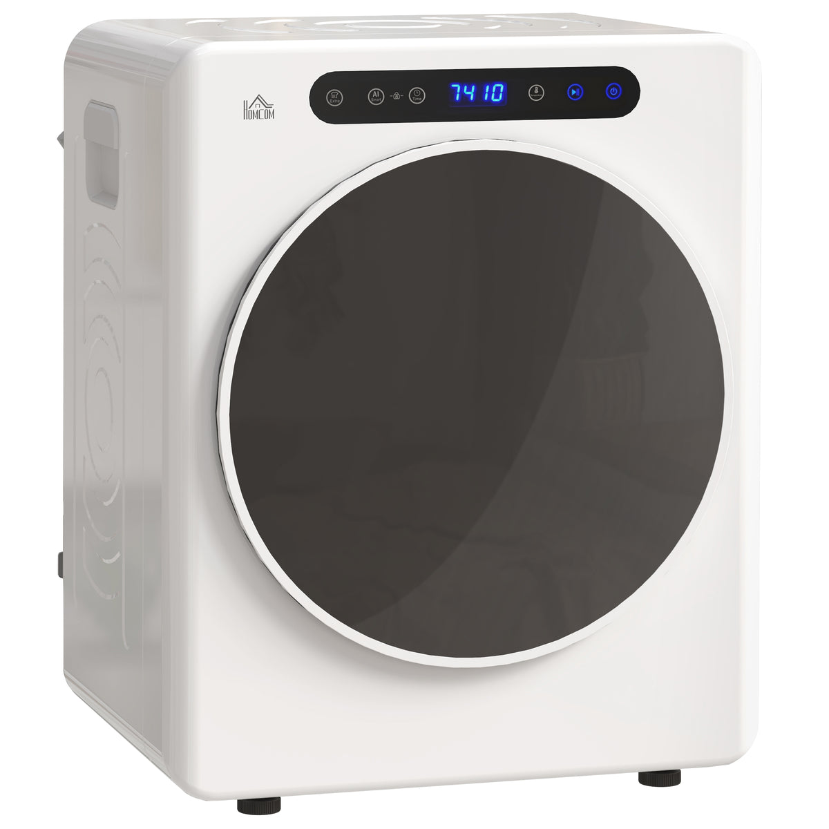 Sèche linge à évacuation, sèche-linge électrique 1000 W 3 Kg, modes Extra Dry et ECO, minuterie, acier inoxydable, blanc