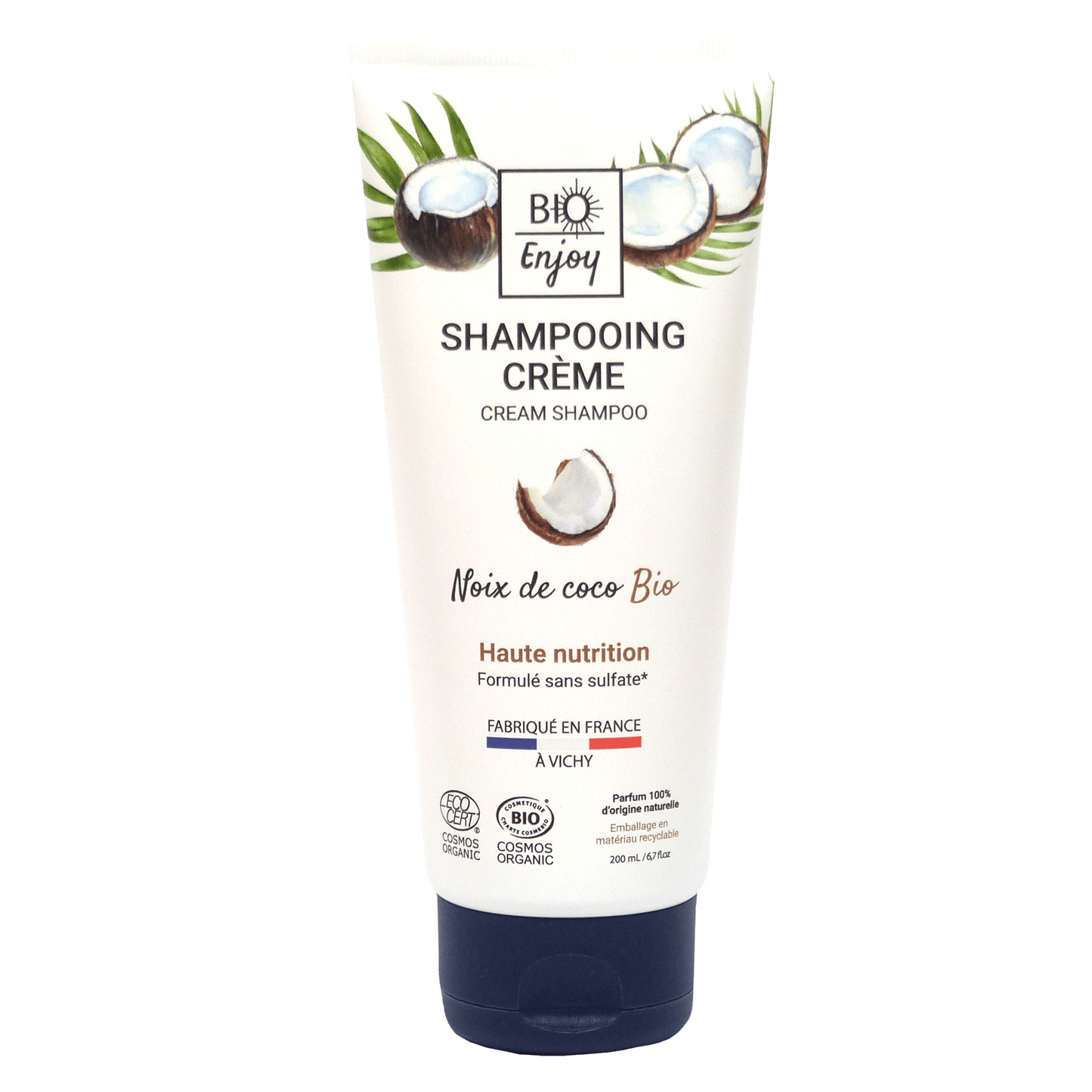 Shampooing crème Noix de coco Bio Cosmos Organic  - BIO Enjoy 200mL-0