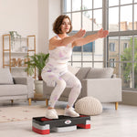 Stepper Fitness Aerobic - .fr x FFHandball - hauteur reglable surface antiderapante 80 x 31 x 20 cm noir gris clair