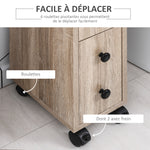 Porte-Papier Toilette 3 Niveaux avec Sortie Intégrée, Panneaux de Particules Aspect chêne Clair