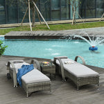 Lot de 2 transats bains de soleil : matelas, têtière, inclinaison réglable multipositions, accoudoirs