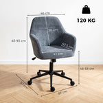 Chaise Bureau Ergonomique, Fauteuil de Bureau en Chenille avec Hauteur Réglable, Fonction Bascule, Bleu