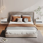 Lot de 2 tables de chevet murales, tables de nuit, tiroir, compartiment ouvert, plateau, 37 x 32 x 21 cm, blanc
