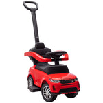 Porteur enfants Land Rover Discovery sous licence, porteur voiture à pousser avec poignée amovible, 84x40x94,5cm, rouge