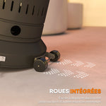 chauffage exterieur terrasse, parasol chauffant gaz portable 11 KW niveaux de chauffe réglable 82x82x223cm noir