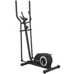 Vélo Elliptique, Écran LCD, Résistance 8 Niveaux, Capteur Pouls, Bluetooth, Support pour Téléphone, 100x52x153cm, Gris