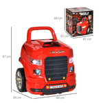 Camion mécano 2 en 1 - Jouet Bricolage Enfant - Établi Enfant - Jeu d'imitation mécanicien - Nombreux Accessoires Total de 61 pièces - Effets sonores et Lumineux - PP ABS Rouge