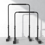 Dips barre parallèle Station de Musculation Réglable en Acier, hauteur réglables avec 4 niveaux pour Dips, Push Up, Parallettes Fitness, noir