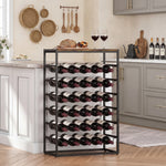 Casier à bouteilles pour 30 bouteilles, étagère à vin avec 6 niveaux, style industriel, 59x30x88,5cm, brun rustique