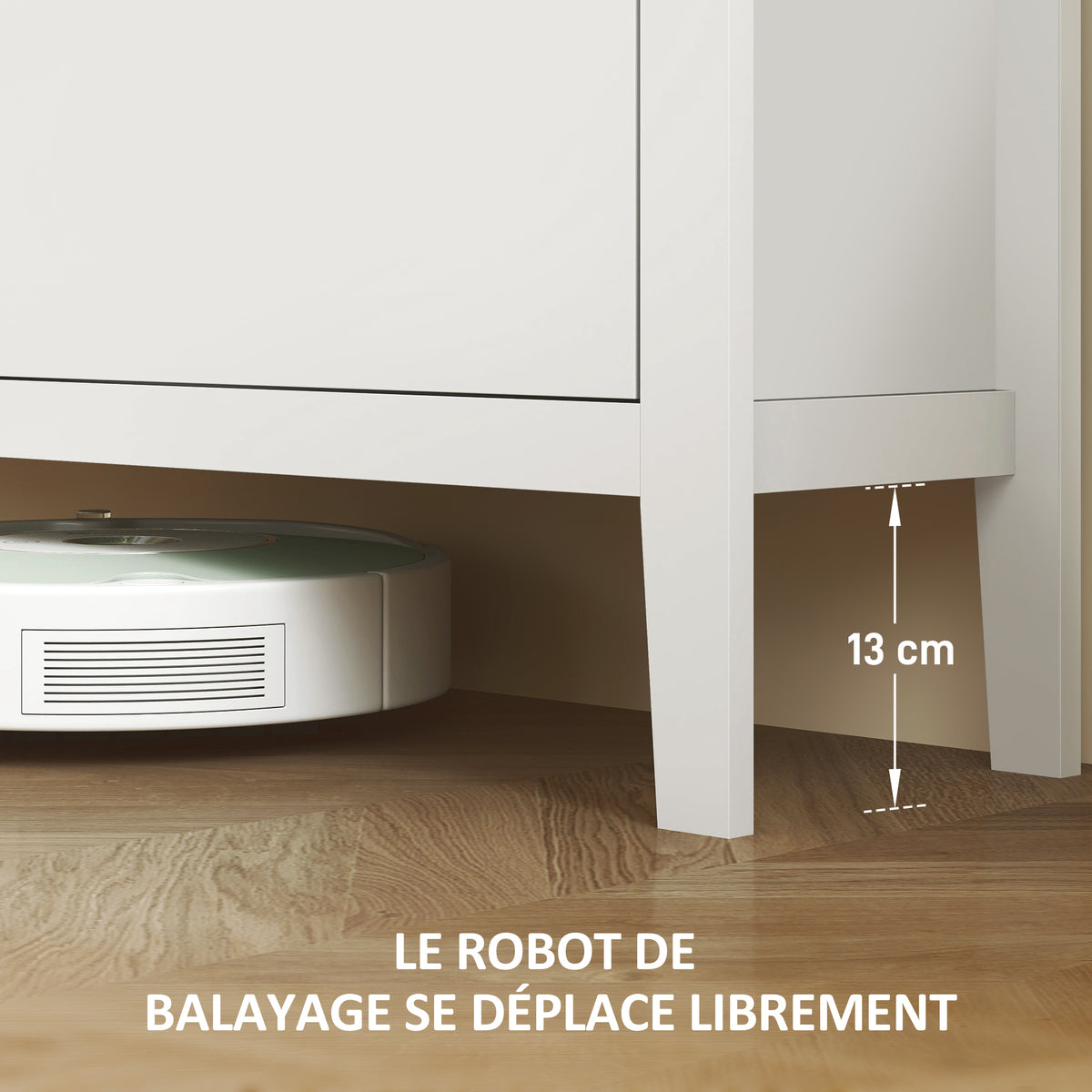 Meuble à chaussures 20 paires avec 4 tiroirs, portes rabattables, étagères amovibles et réglables, blanc
