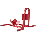 Lève moto béquille d'atelier béquille moto bloque roue 17 à 21 pouces patins antidérapants métal 60 x 55 x 43 cm rouge