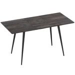 Table à manger pliante table extensible 120-160 cm jusqu'à 6 à 8 personnes avec pieds en acier, gris