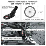 Remorque vélo jogger 2 en 1 pour animaux de compagnie drapeau roue avant pivotante réflecteurs noir