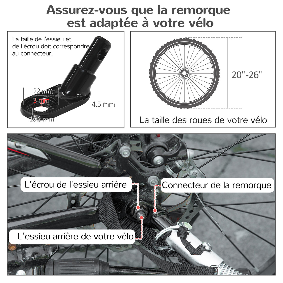 Remorque vélo jogger 2 en 1 pour animaux de compagnie drapeau roue avant pivotante réflecteurs noir