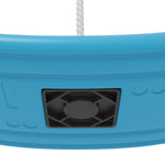 Balançoire enfant extérieur et intérieur avec corde réglable, mousqueton, charge max. 70 kg, bleu