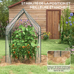 Serre de jardin, Serre à Tomate pour le jardin avec 2 portes zippées, dim. 90 x 90 x 145cm
