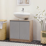 Meuble salle de bain sous Lavabo - meuble sous-vasque - placard 2 portes avec étagère - 60L x 30l x 59,8H cm