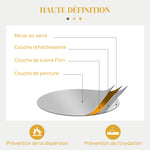 Miroir rond en métal filaire doré, décoration style moderne, diamètre Φ65 cm